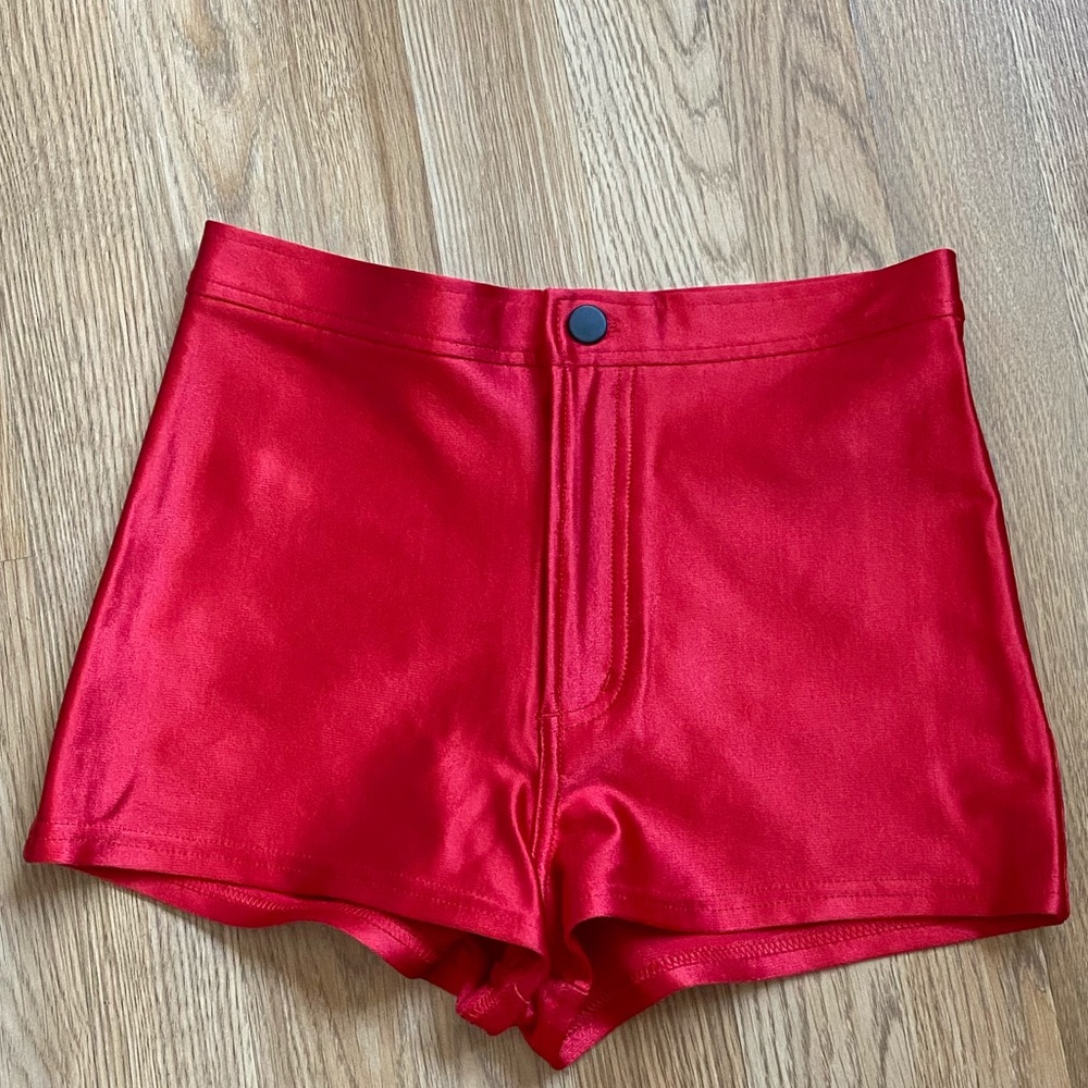 American Apparel high waisted metallic shorts
